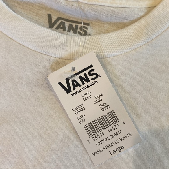 Vans Pride Unisex Long Sleeve Tee Shirt Large - Picture 3 of 5